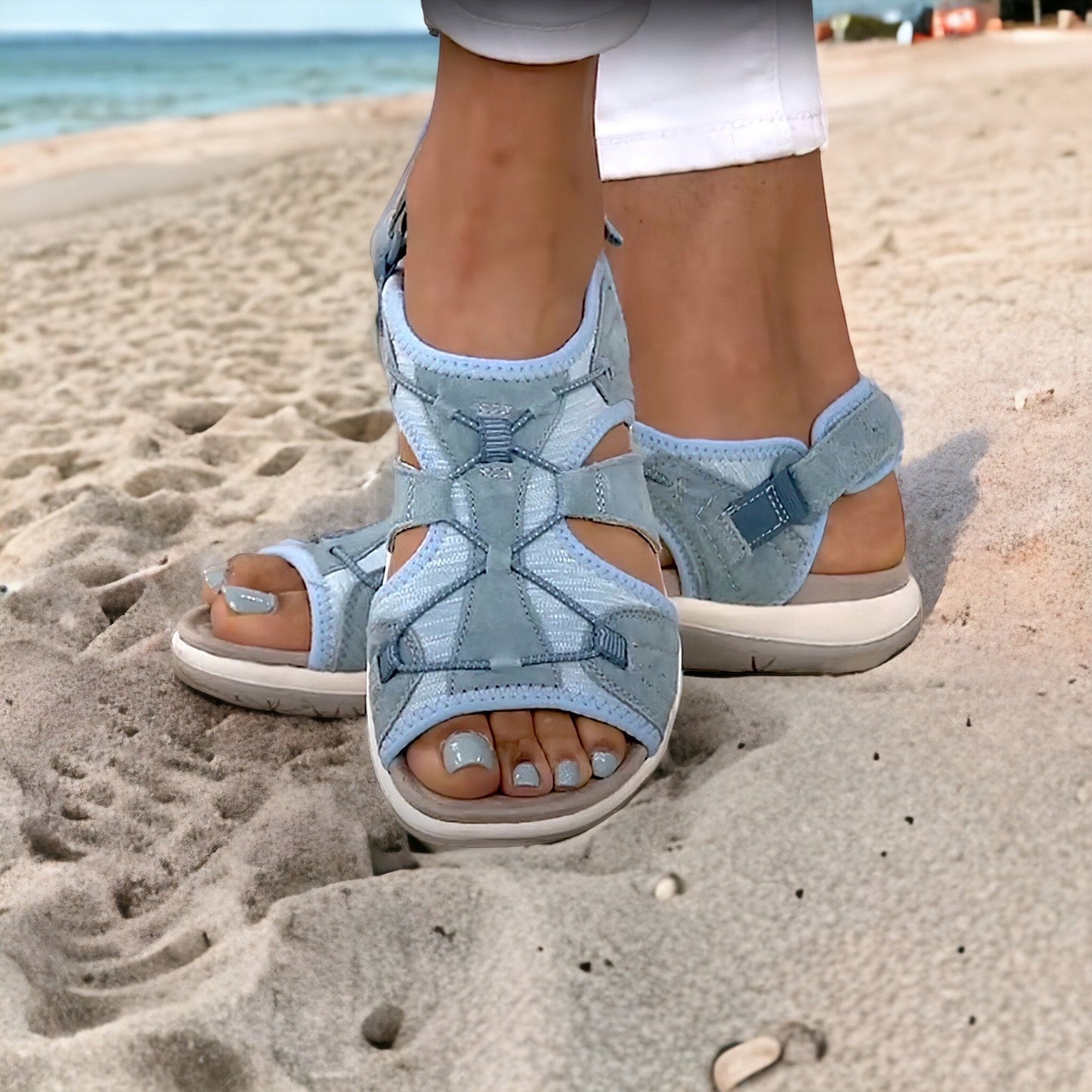 Sandalen Damen – Bequeme Sommerschuhe mit Offener Zehe für Freizeit und Urlaub