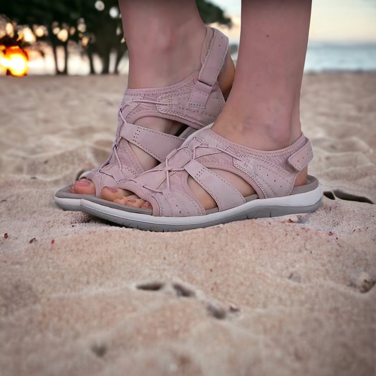 Sandalen Damen – Bequeme Sommerschuhe mit Offener Zehe für Freizeit und Urlaub