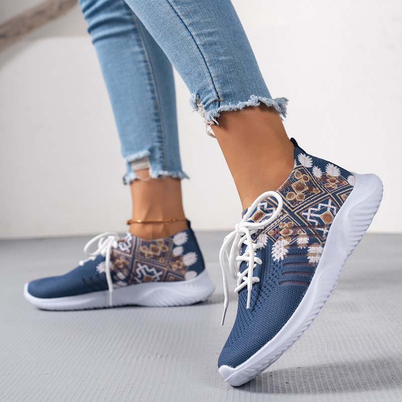 Luftige Sneakers Damen – Boho-Print Schuhe für Freizeit und Sommermode