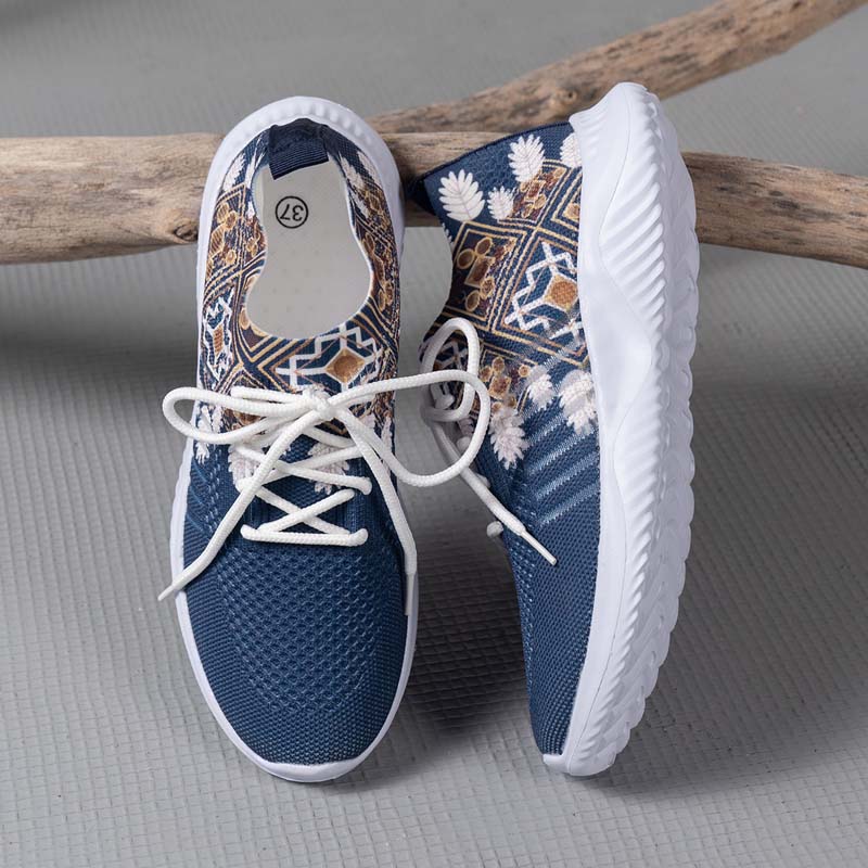 Luftige Sneakers Damen – Boho-Print Schuhe für Freizeit und Sommermode