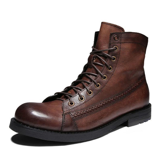 Halbhohe Stiefel Herren – Elegante Komfort Stiefel aus Leder für Alltag