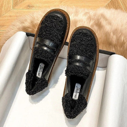 Leder Loafers Damen – Bequeme Schuhe mit warmer Fütterung und orthopädischen Einlegesohlen