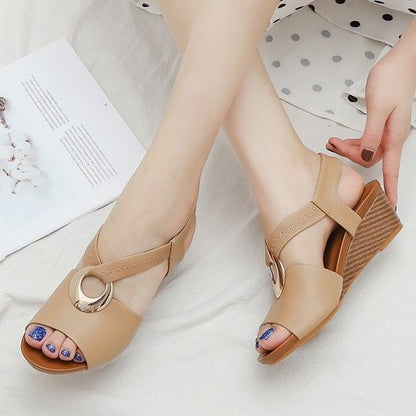 Women's Sandals – Elegant Wedge-Heel Summer Sandals for Comfort & Style