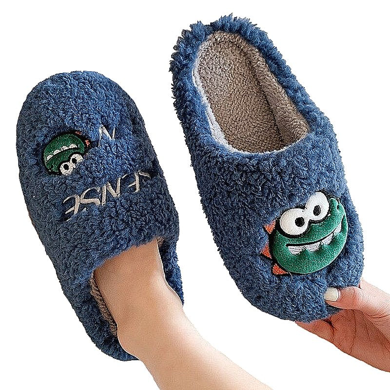 Dinosaur Slippers for Kids and Adults – Cozy Soft Warm Family Footwear