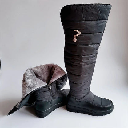 Lange Overknee Stiefel Damen – Gepolstertes Design für modische Frauen