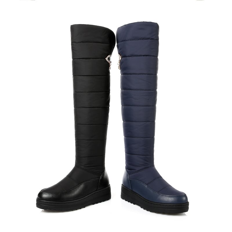 Lange Overknee Stiefel Damen – Gepolstertes Design für modische Frauen