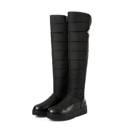 Lange Overknee Stiefel Damen – Gepolstertes Design für modische Frauen