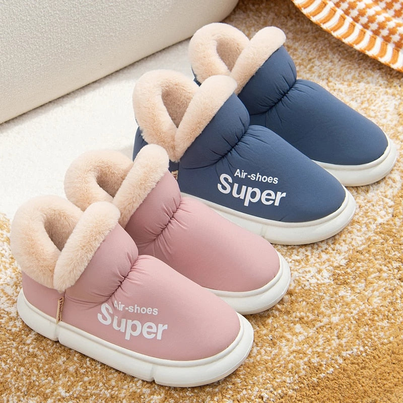 Warm Winter Slippers for Women – Cozy Plush Indoor Slippers for Home Use