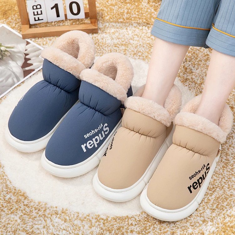 Warm Winter Slippers for Women – Cozy Plush Indoor Slippers for Home Use