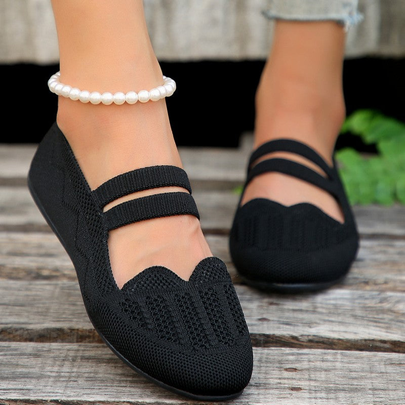 Atmungsaktive Pantoletten Damen – Bequeme Mesh Slides mit Riemen für Sommer