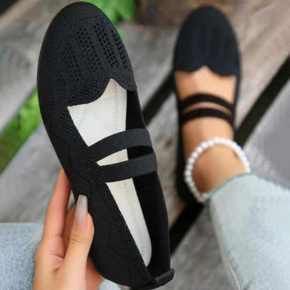 Atmungsaktive Pantoletten Damen – Bequeme Mesh Slides mit Riemen für Sommer