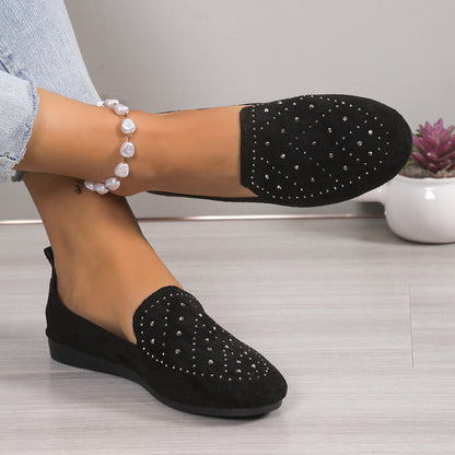 Mules Damen – Luxuriöse flache Mules mit Strassdetails für elegante Anlässe