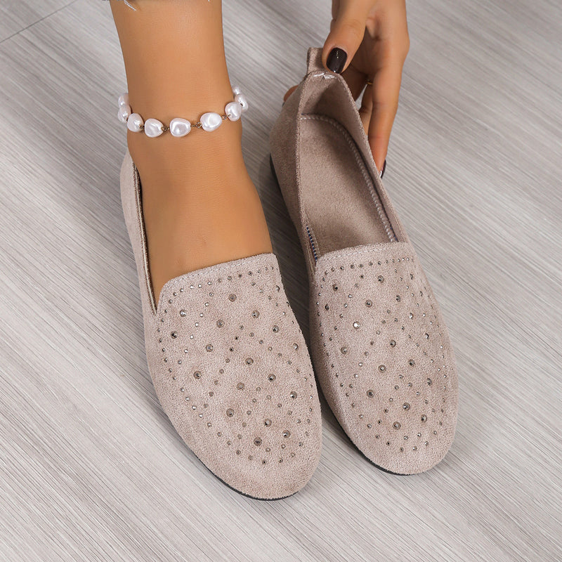 Mules Damen – Luxuriöse flache Mules mit Strassdetails für elegante Anlässe