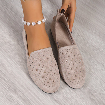 Mules Damen – Luxuriöse flache Mules mit Strassdetails für elegante Anlässe