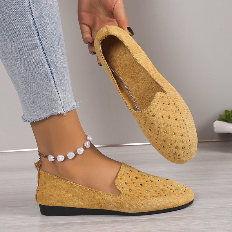 Mules Damen – Luxuriöse flache Mules mit Strassdetails für elegante Anlässe