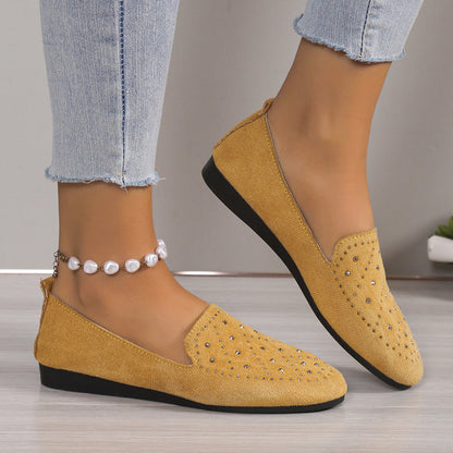 Mules Damen – Luxuriöse flache Mules mit Strassdetails für elegante Anlässe