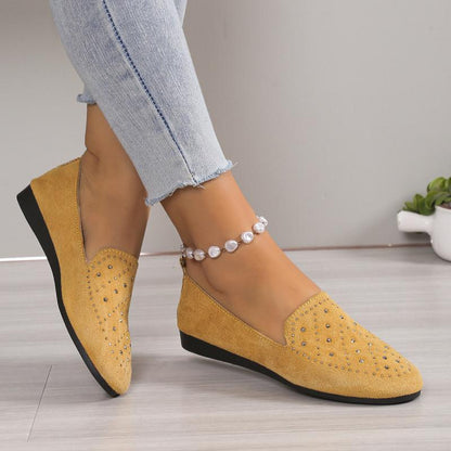 Mules Damen – Luxuriöse flache Mules mit Strassdetails für elegante Anlässe