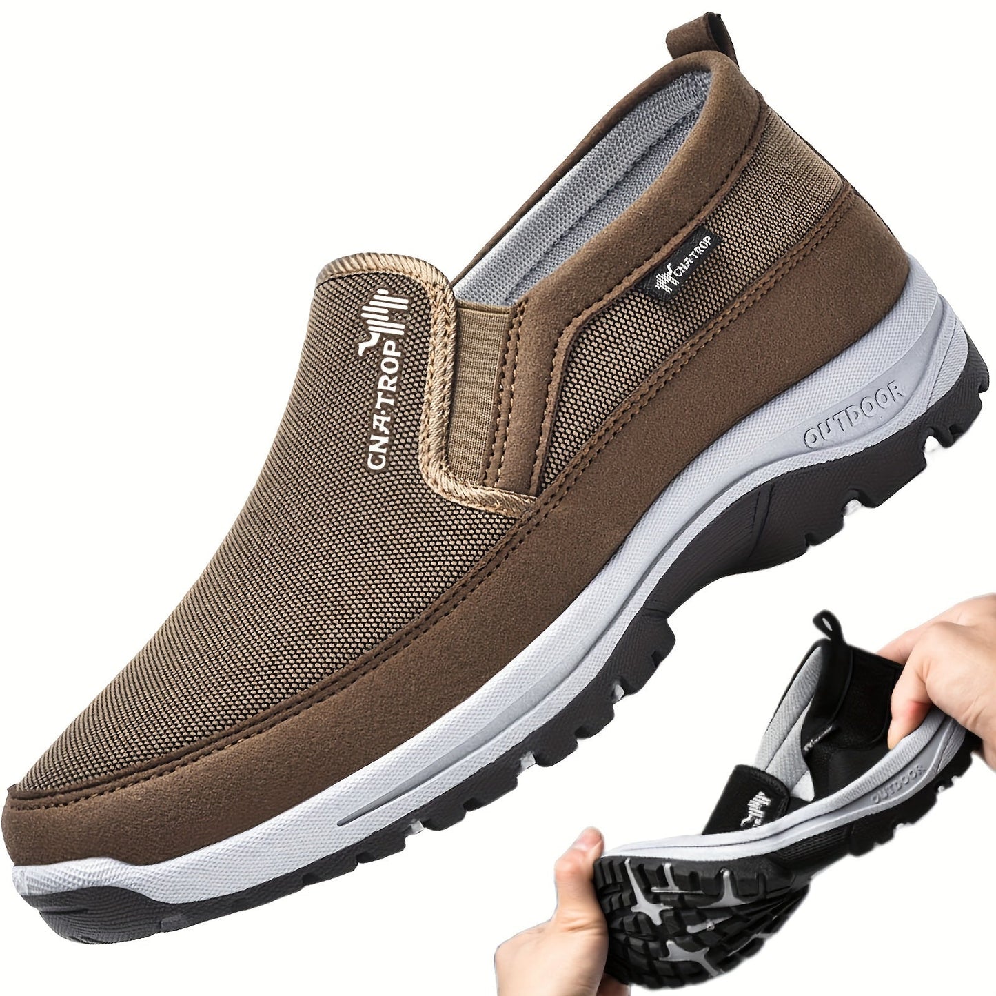 Wanderschuhe Herren – Komfortable Slip-On Outdoor Schuhe robust und atmungsaktiv