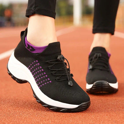 Laufschuhe Damen – Atmungsaktive Sportschuhe ohne Schnürsenkel für Komfort