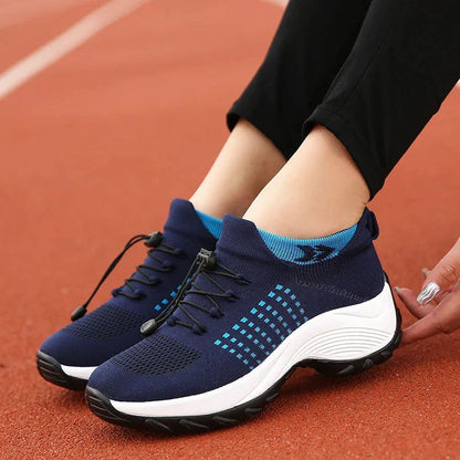 Running Shoes Women – Breathable Lace-Free Sports Sneakers for Comfort