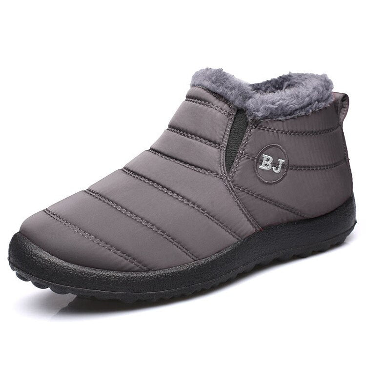 Halbhohe Snowboots Damen – Warme gefütterte Slip-On Winterstiefel für Schnee