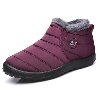 Halbhohe Snowboots Damen – Warme gefütterte Slip-On Winterstiefel für Schnee