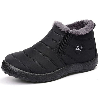 Halbhohe Snowboots Damen – Warme gefütterte Slip-On Winterstiefel für Schnee