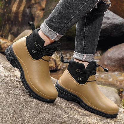 Luxe Regenstiefel Herren – Wasserdichte Stiefel mit Knöchelriemen für Outdoor