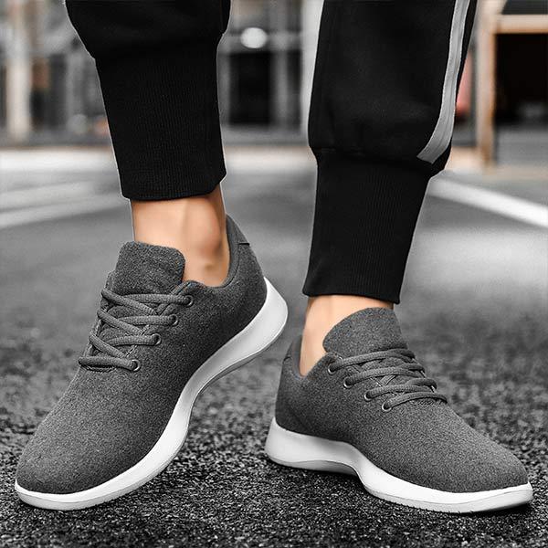 Men's Running Shoes – Lightweight Wool Athletic Sneakers for Sports Activities